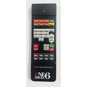 Genuine One For‎ All 6 TV VCR Cable Remote Control URC-4000